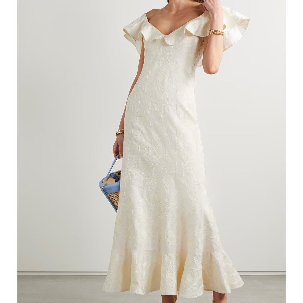 Agua by Agua Bendita Izote Flora Linen Maxi Dress - NWT